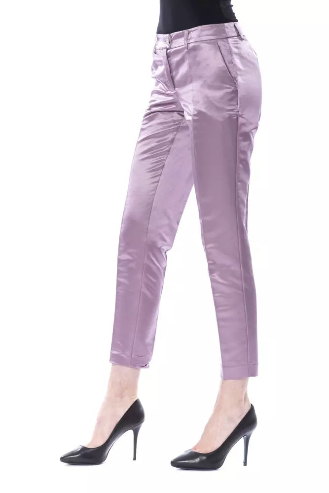 Pantalón de mujer de algodón morado