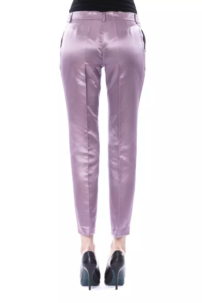 Pantalón de mujer de algodón morado