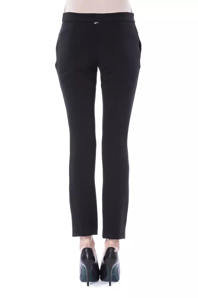 Black Polyester Women Pants