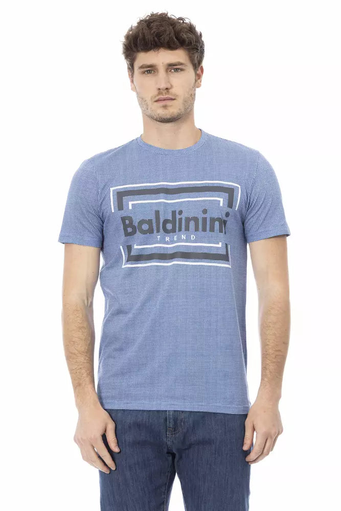 Camiseta de algodón azul claro para hombre