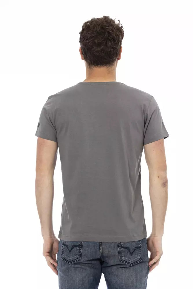 Gray Cotton Men's T-Shirt