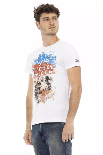 Weißes Baumwoll-T-Shirt für Herren