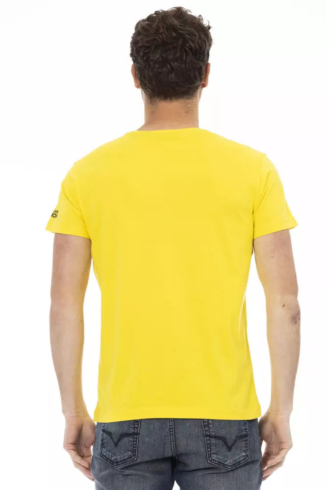 Camiseta de algodón amarilla para hombre