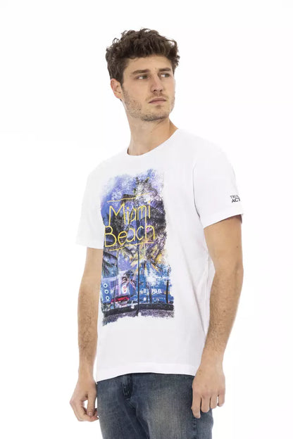 Camiseta de algodón blanca para hombre