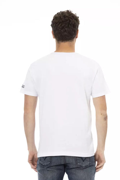 Camiseta de algodón blanca para hombre