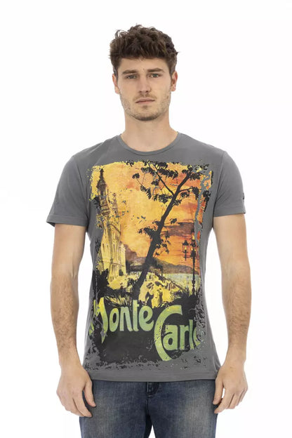 Gray Cotton Men's T-Shirt