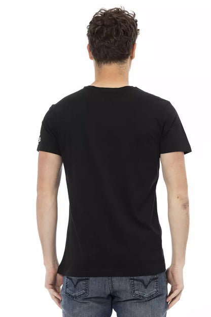 Camiseta de algodón negra para hombre