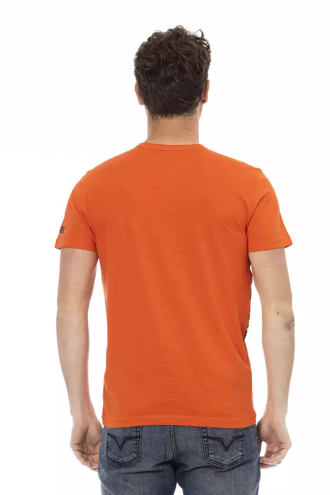 "Orange Cotton Men T-Shirt"