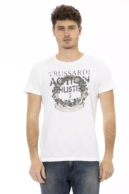 Camiseta de algodón blanca para hombre