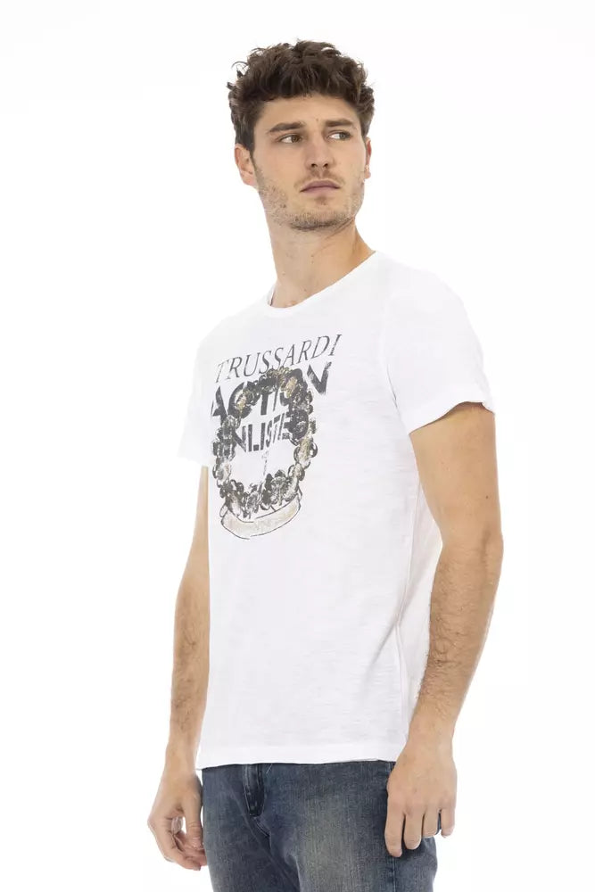 Camiseta de algodón blanca para hombre