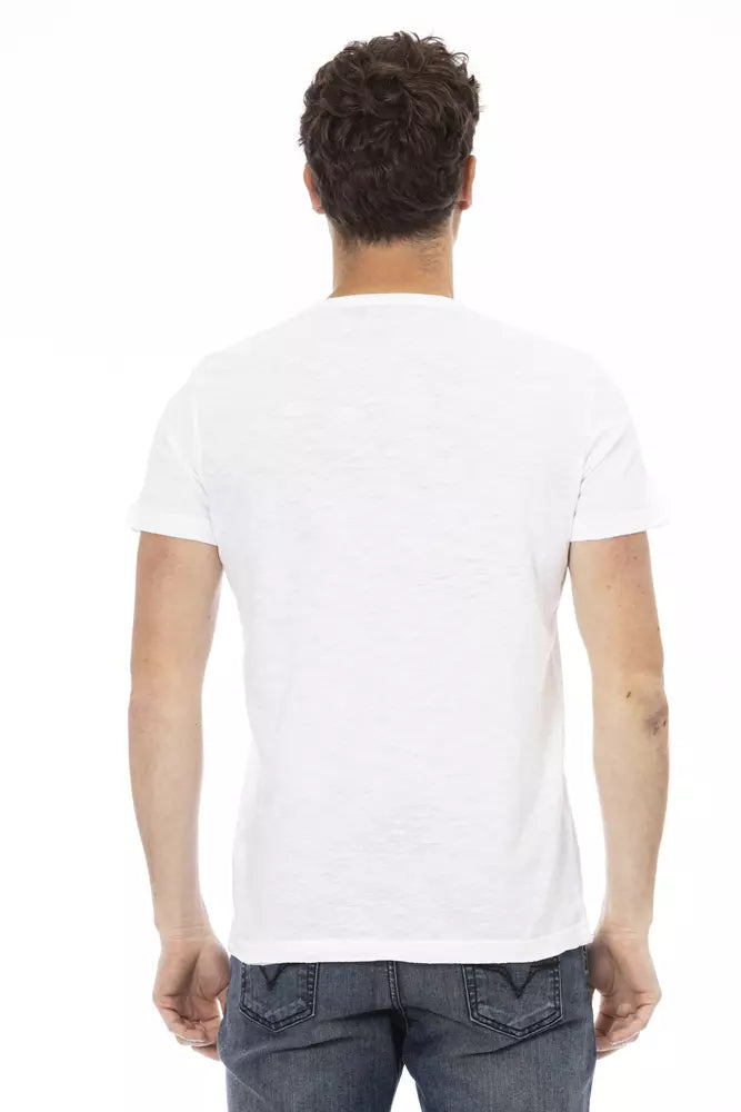 Camiseta de algodón blanca para hombre