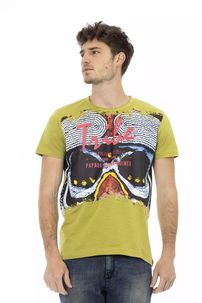 Green Cotton Men's T-Shirt