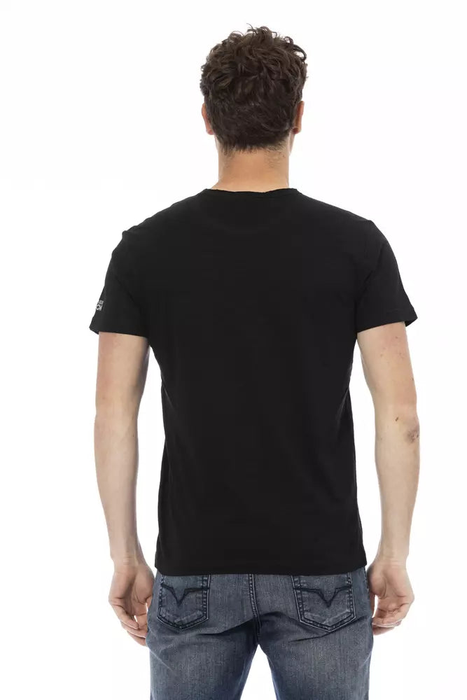 Schwarzes Baumwoll-T-Shirt für Herren