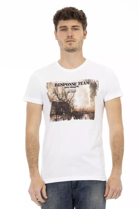 Camiseta de algodón blanca para hombre