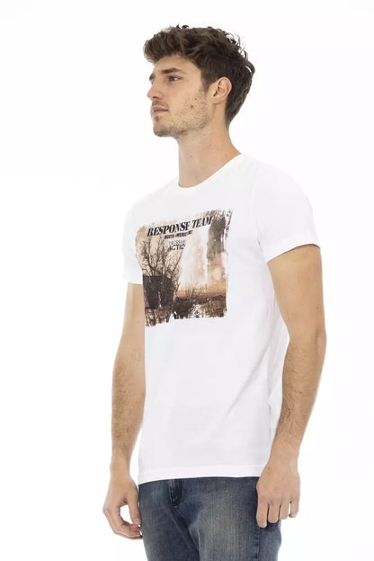 Camiseta de algodón blanca para hombre