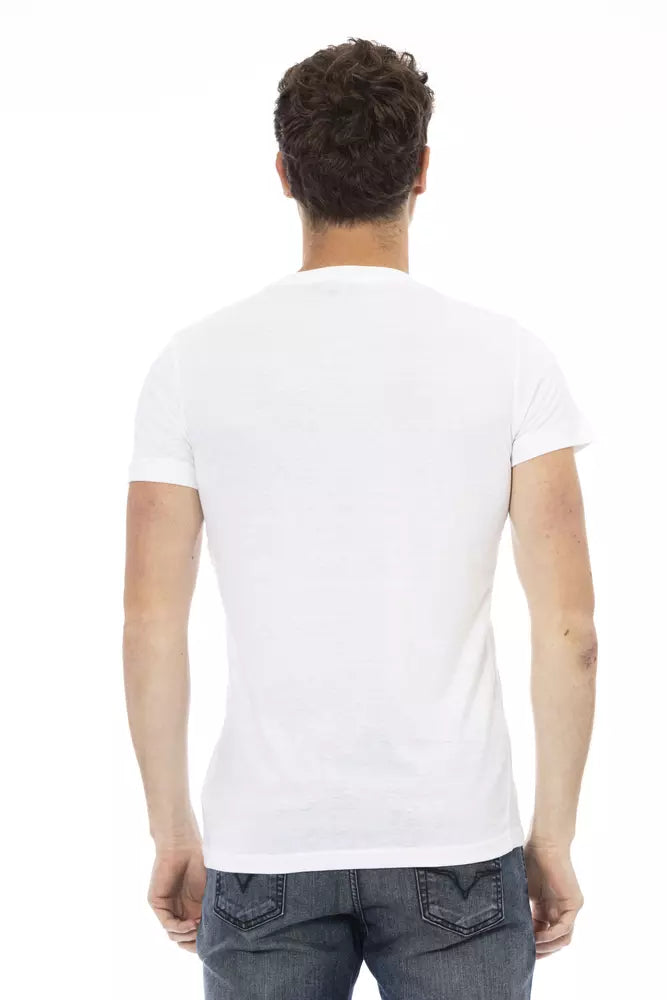 White Cotton Men T-Shirt