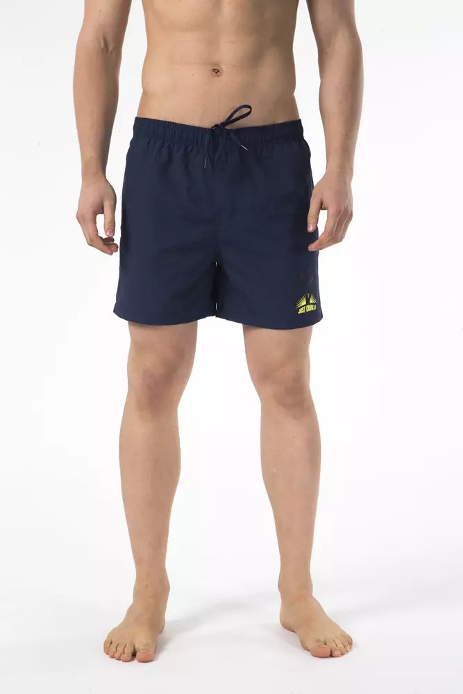 Blaue Nylon-Badeshorts für Herren