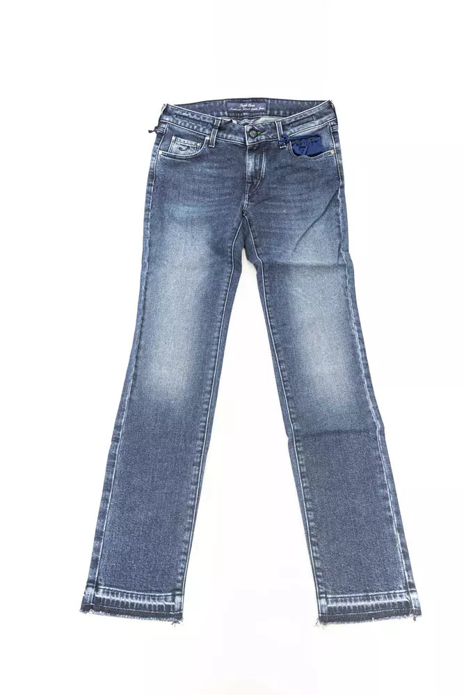 Blaue Jeans aus Baumwolle für Damen