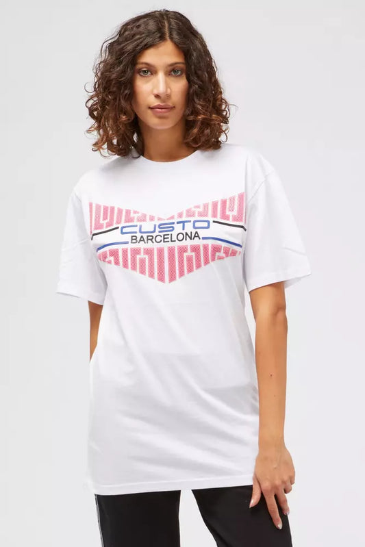 Camiseta de algodón blanca para mujer