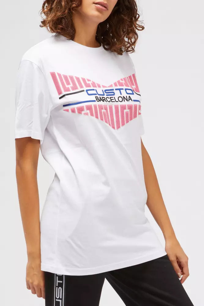 Camiseta de algodón blanca para mujer