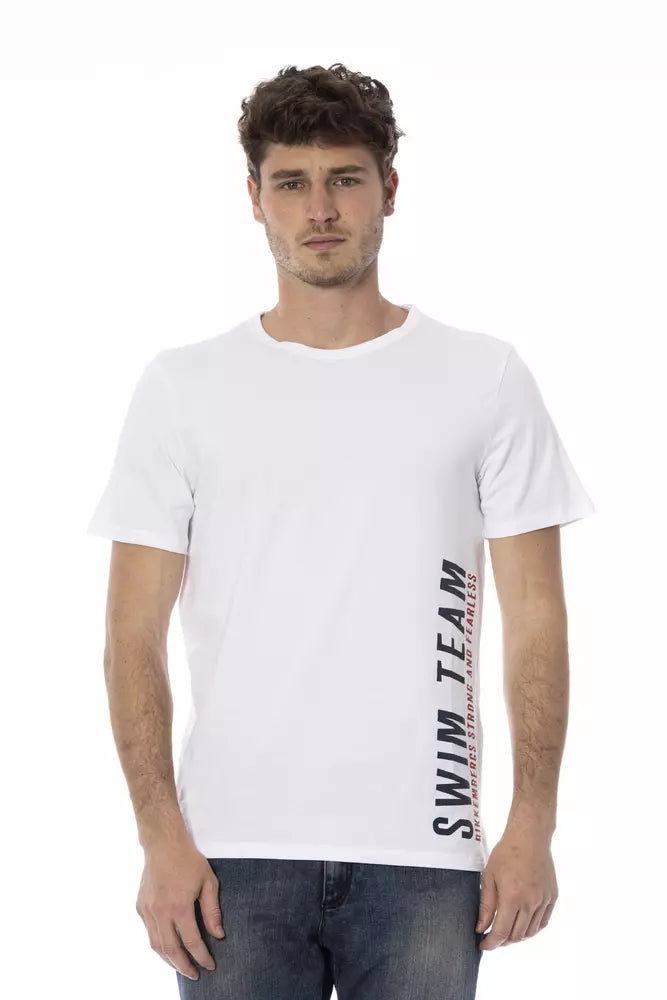 Camiseta de algodón blanca para hombre