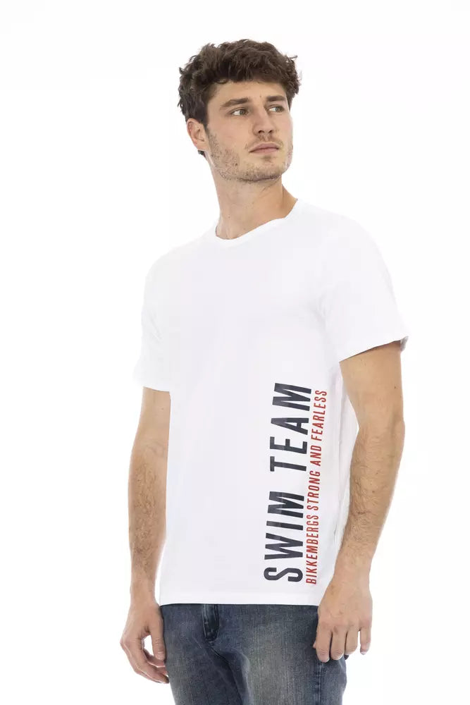 Camiseta de algodón blanca para hombre