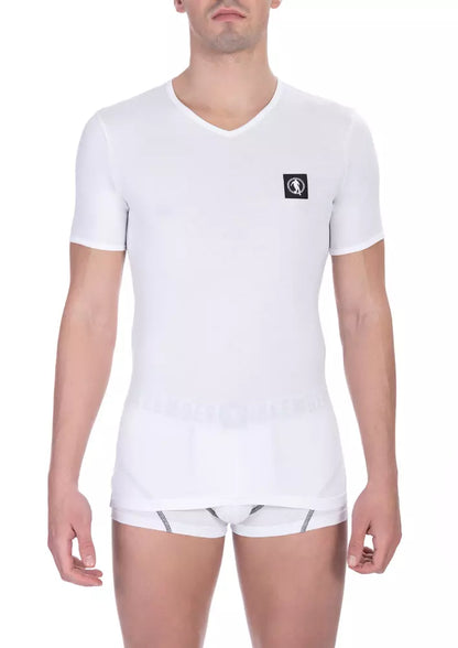 Camiseta de algodón blanca para hombre