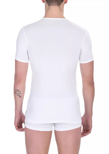 Camiseta de algodón blanca para hombre