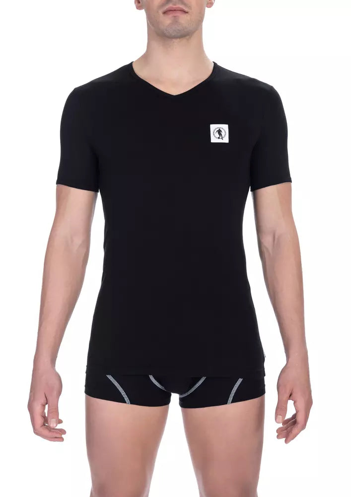 Camiseta de algodón negra para hombre