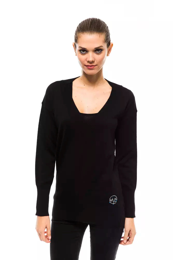 Black Wool Women Sweater