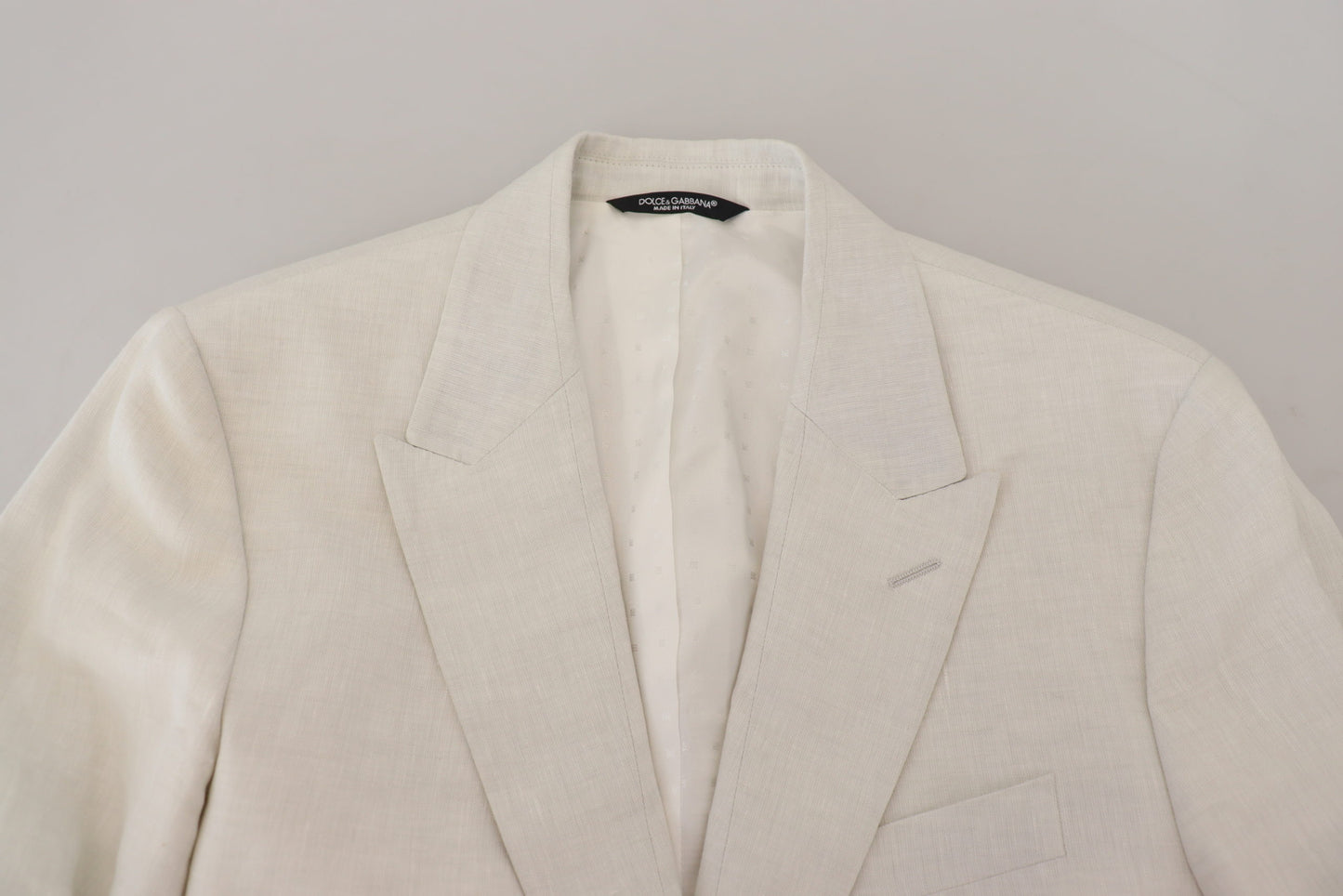 Elegant White Sicilia Single Breasted Blazer