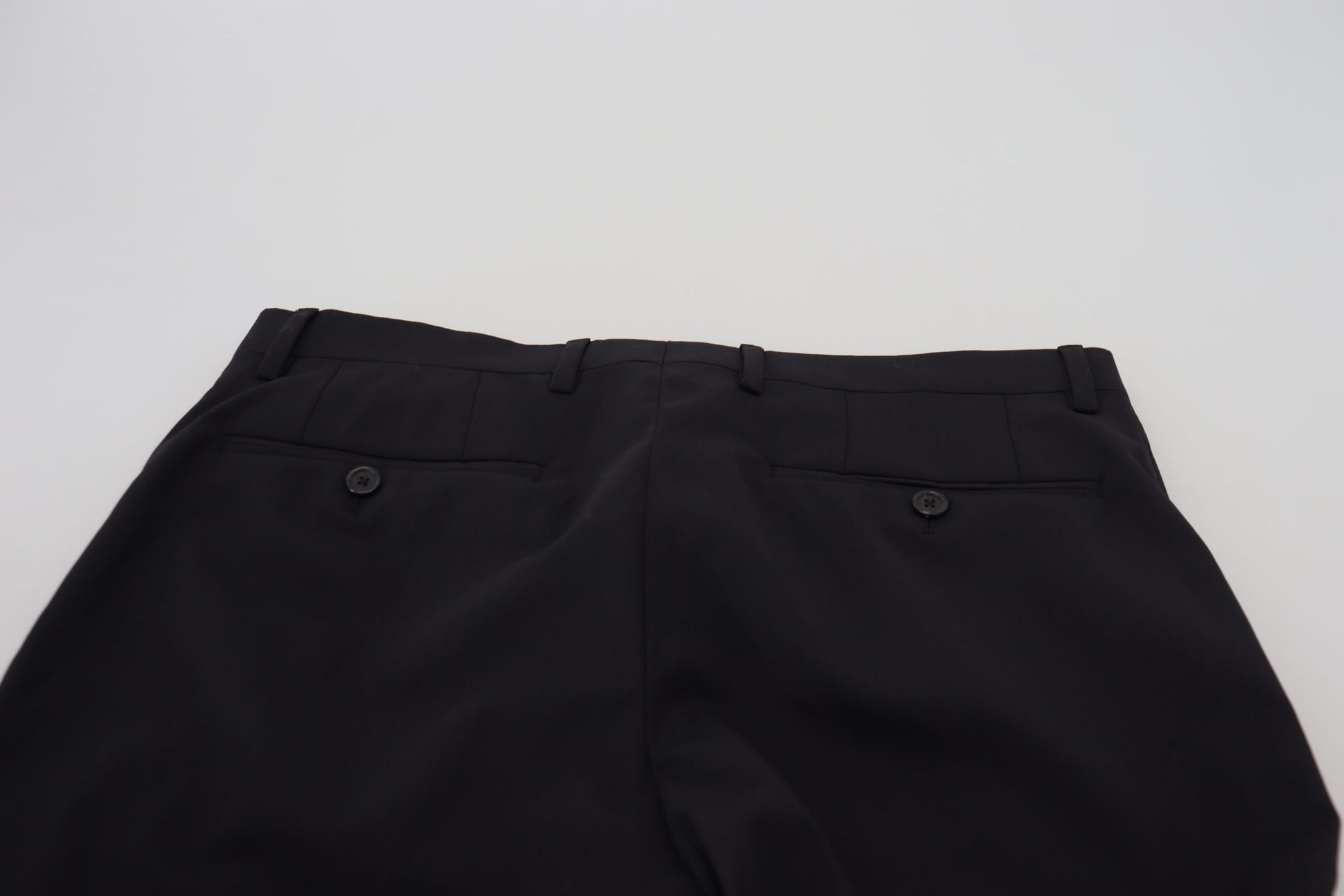 Elegant Black Wool Blend Trousers