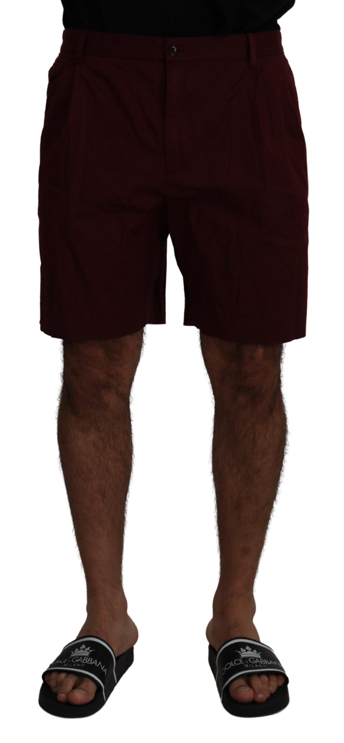 Elegante Shorts aus kastanienbrauner Baumwollmischung