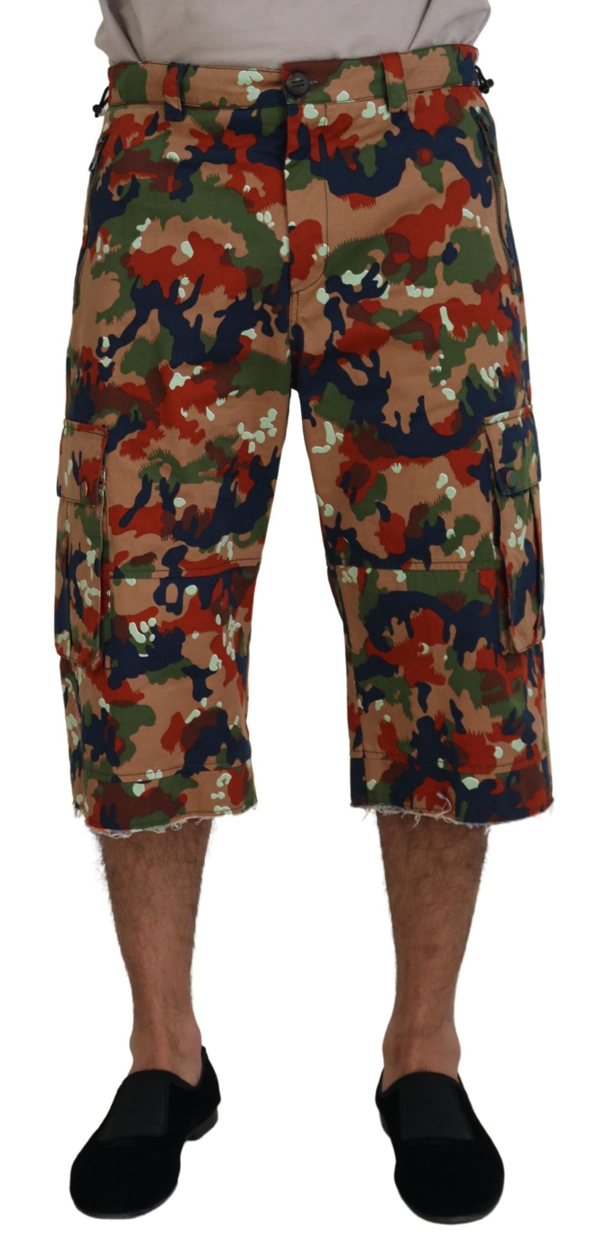 Mehrfarbige Cargo-Shorts von italienischen Designern