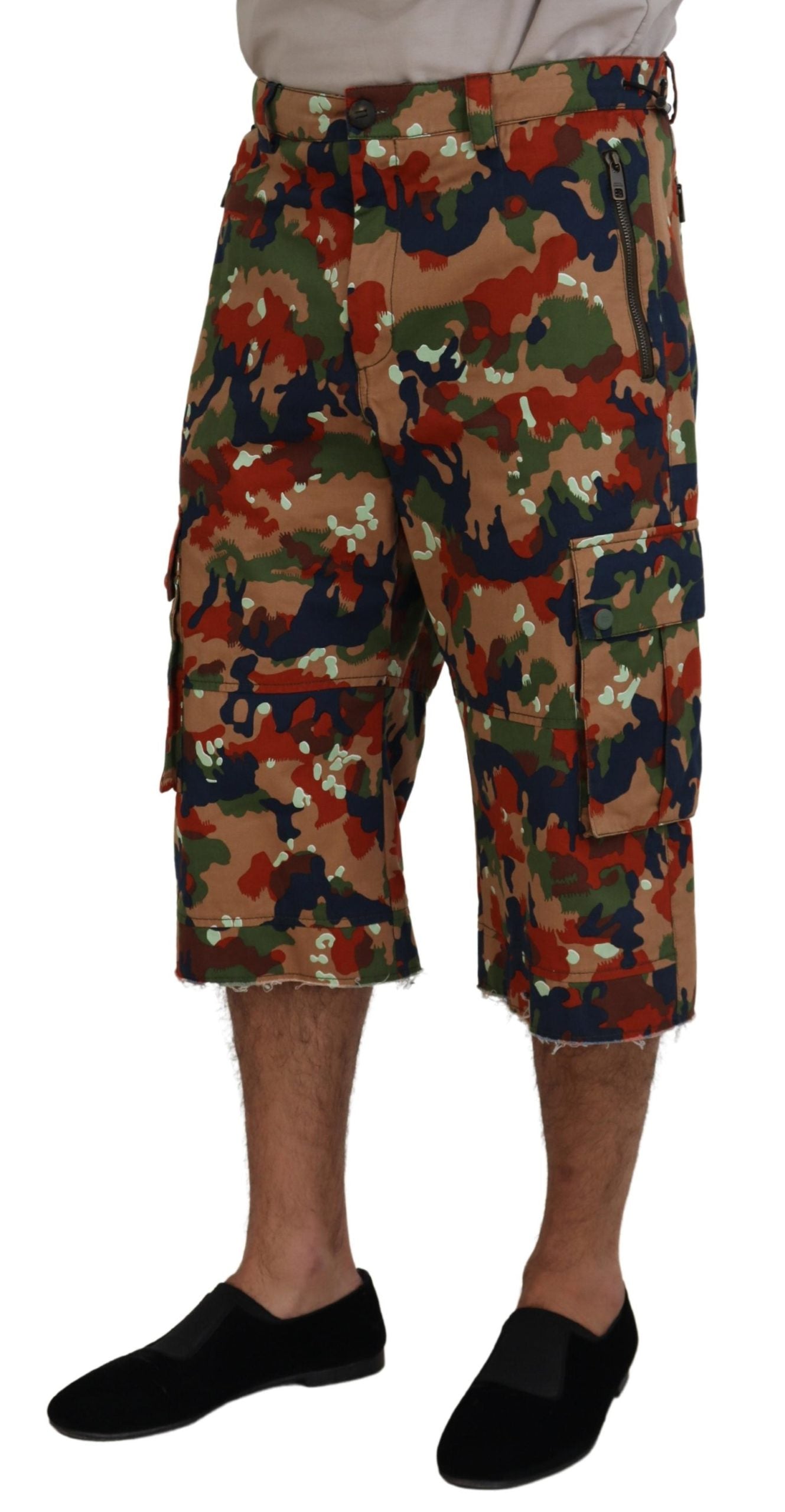 Mehrfarbige Cargo-Shorts von italienischen Designern