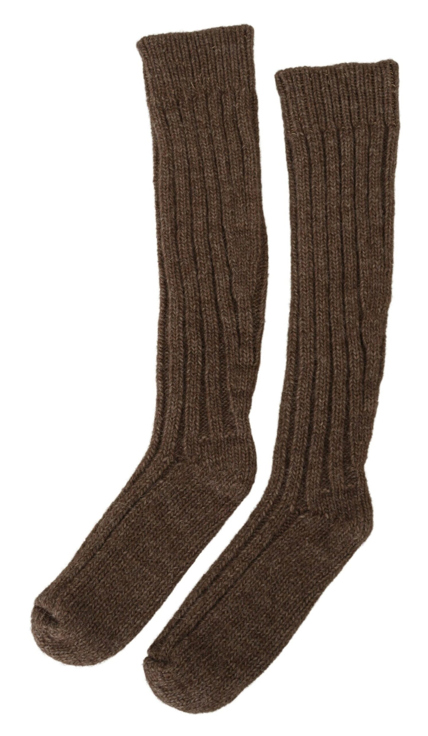 Schicke Over-Calf-Socken aus Wollmischung in Braun