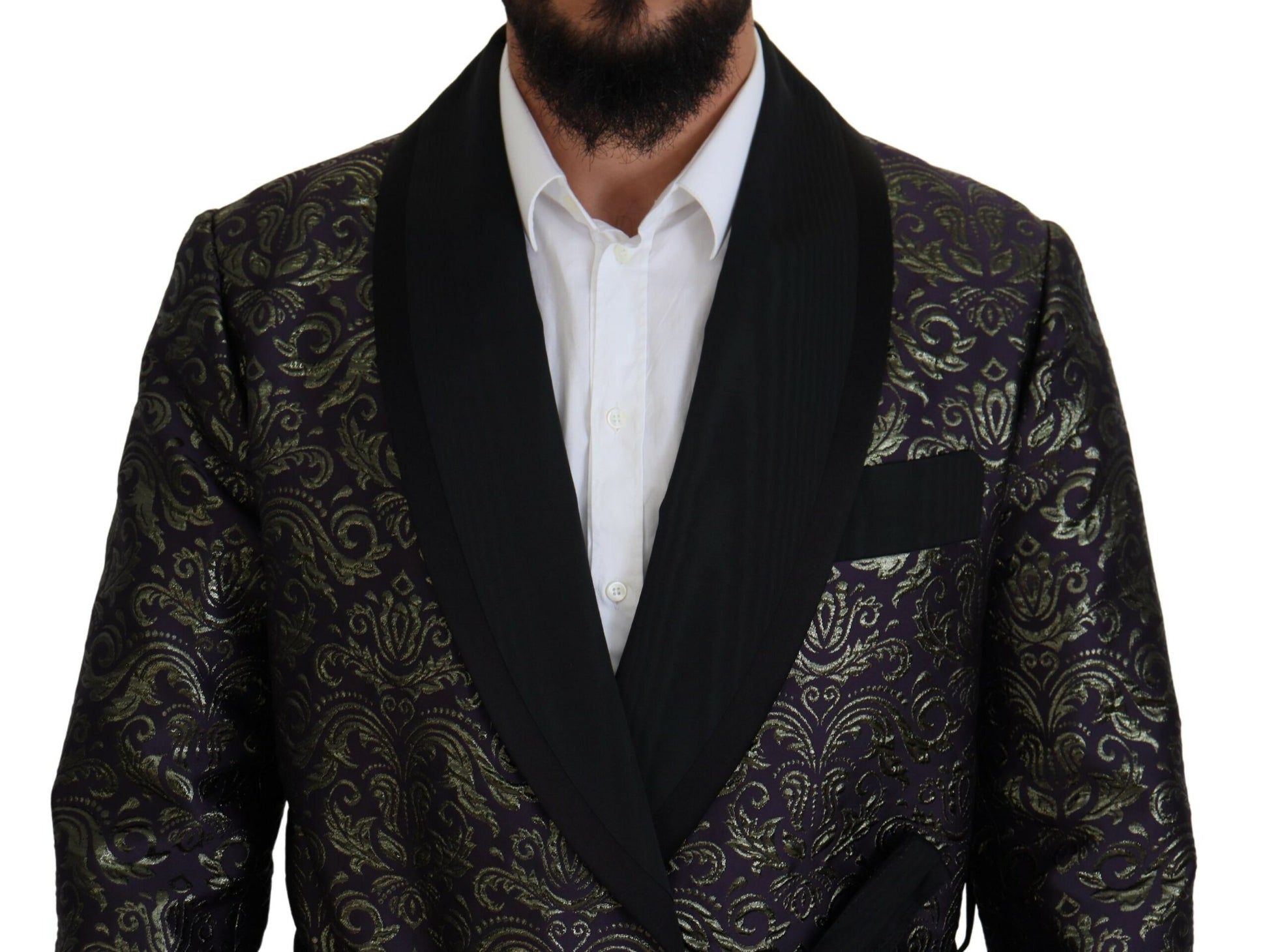 Goldene Jacquard-Robenjacke