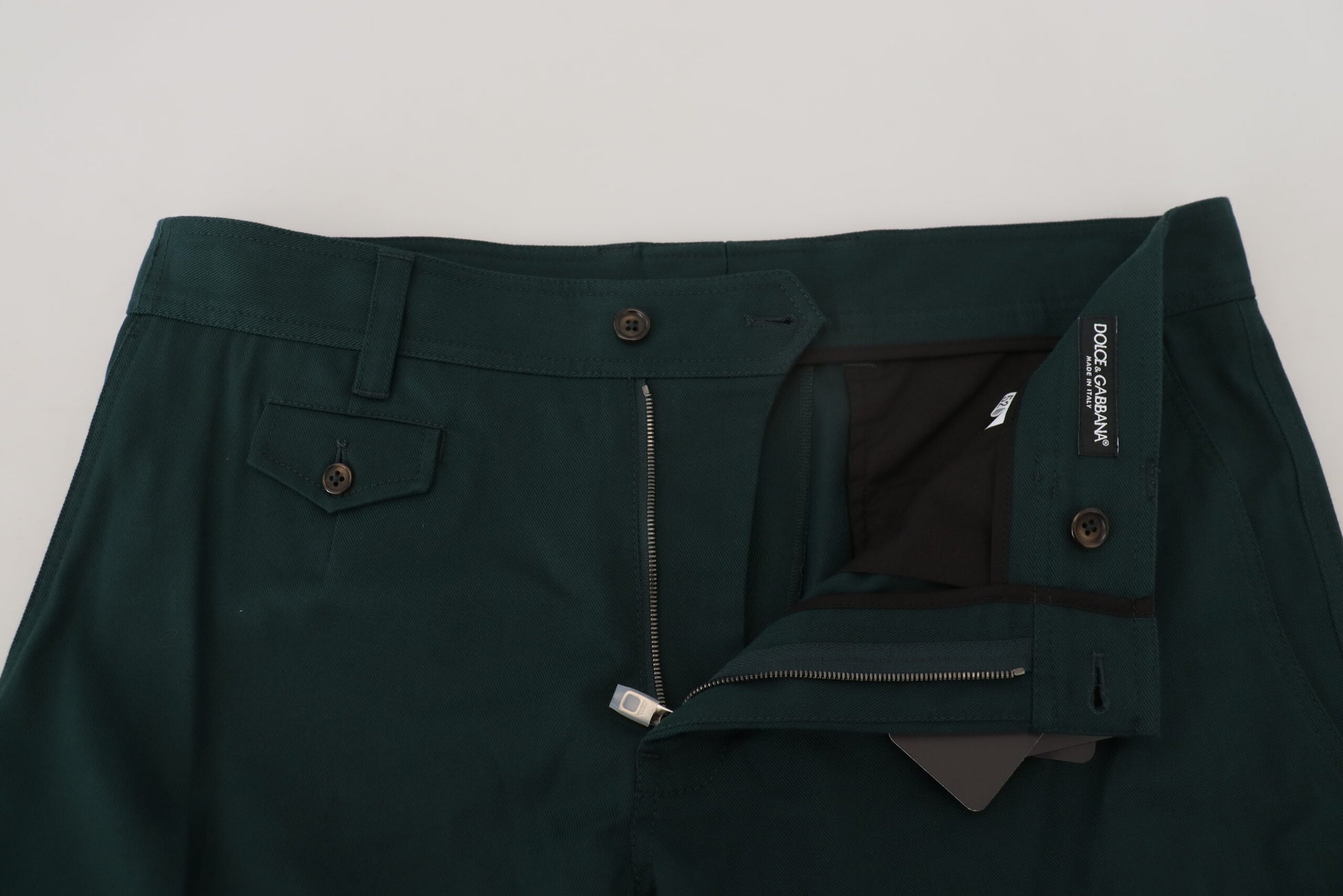 Elegante grüne Slim Fit Cargo Jeans