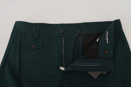 Elegante grüne Slim Fit Cargo Jeans
