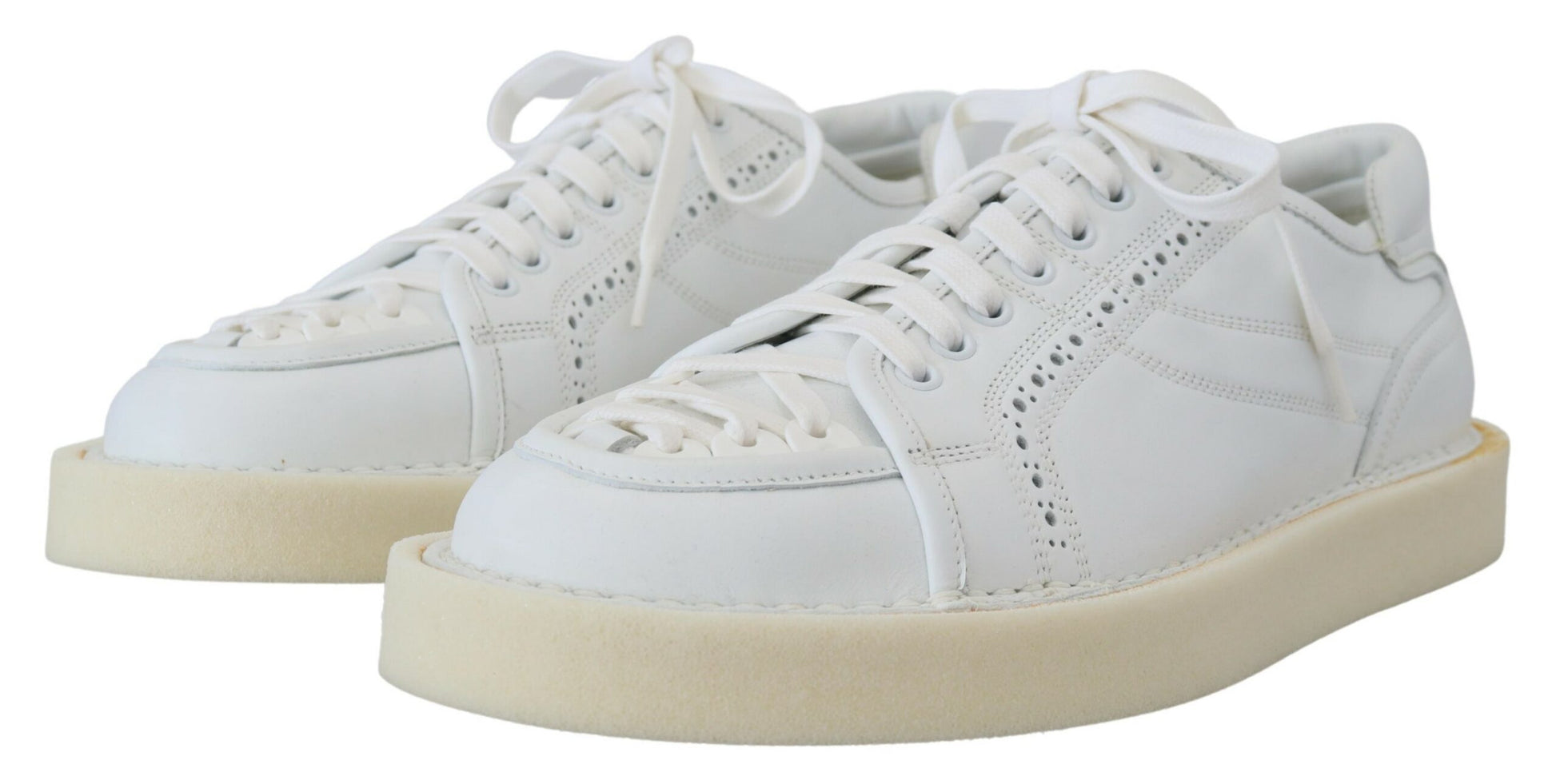 Elegante weiße Low Top Oxford Sneakers