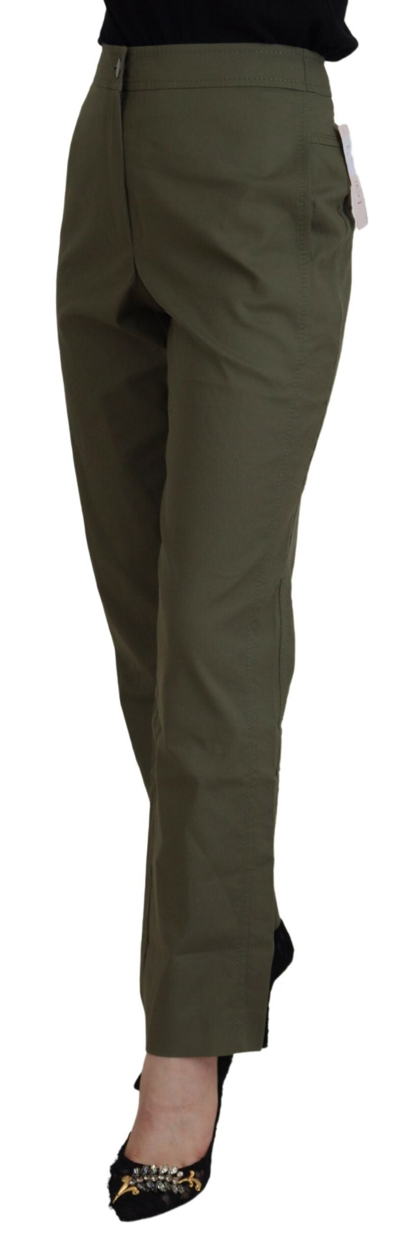 Elegant Tapered Green Pants - Chic Everyday Wear