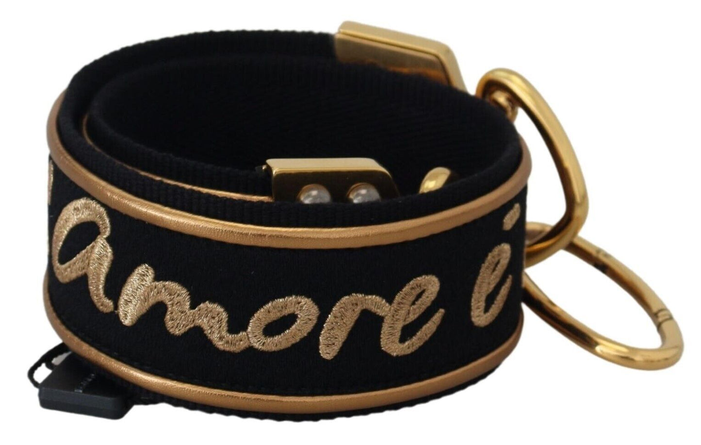 Elegant Gold Black Shoulder Bag Strap