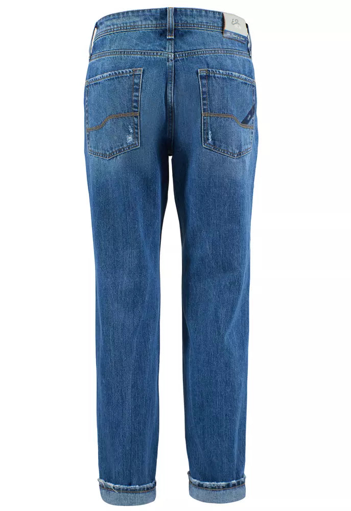 Blue Cotton Men Jeans