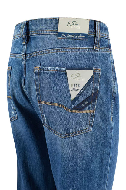 Blue Cotton Men Jeans