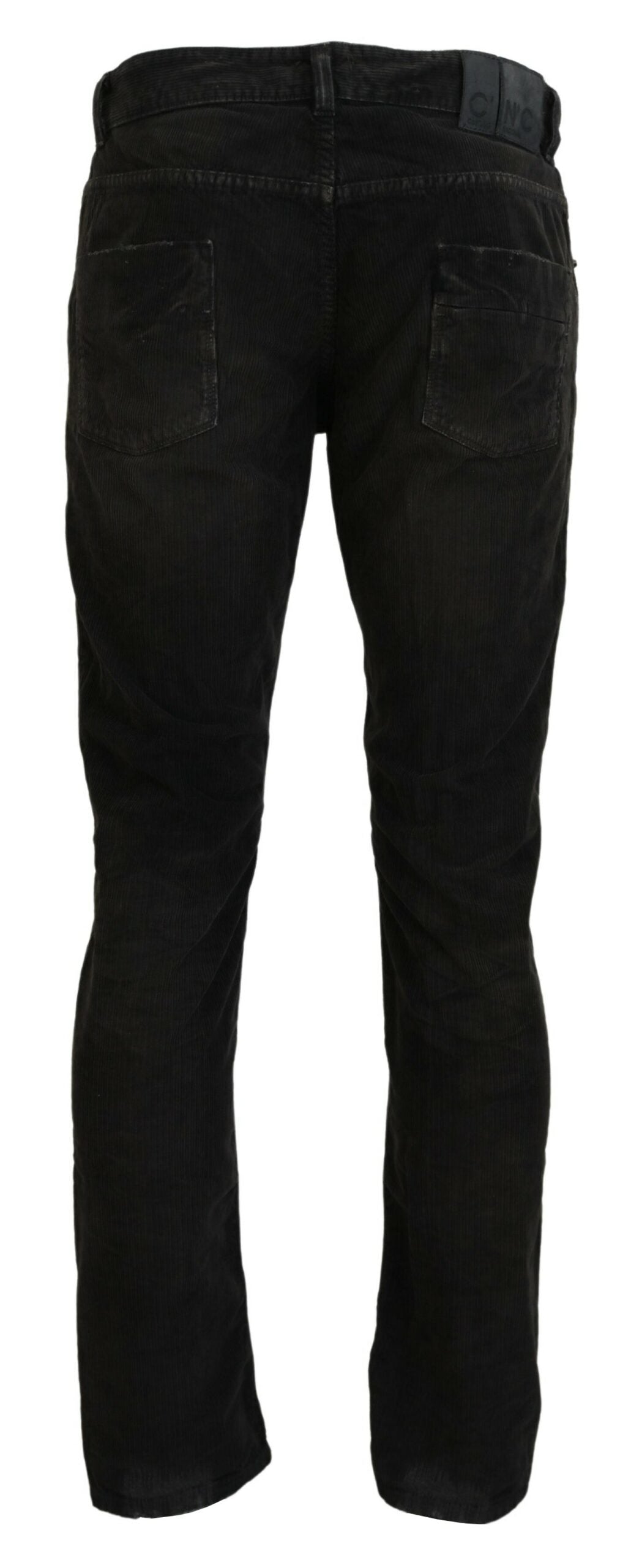 Elegantes jeans de pana gris