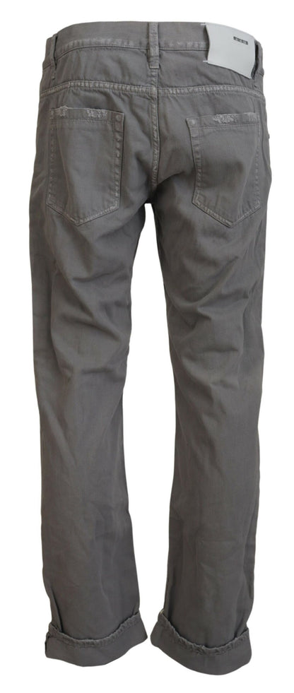 Sleek Regular Denim Gray Jeans