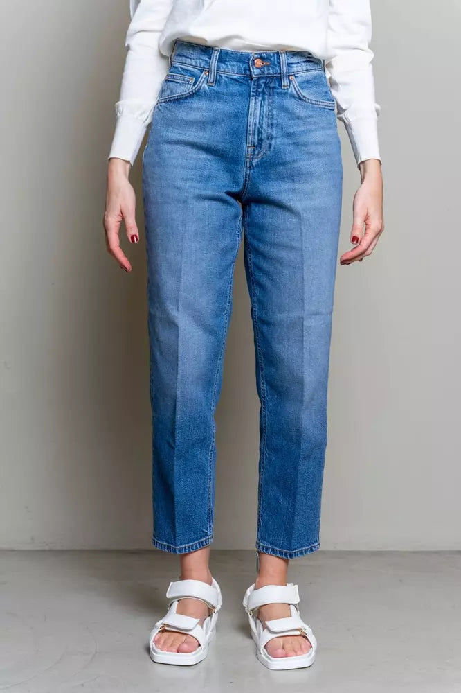 Elevated Blue High-Waist-Jeans für Damen