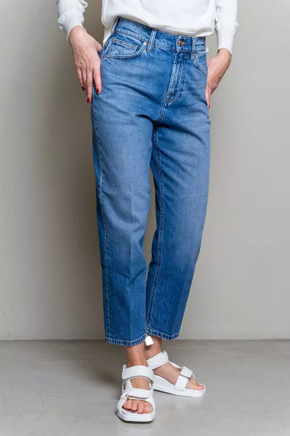 Elevated Blue High-Waist-Jeans für Damen