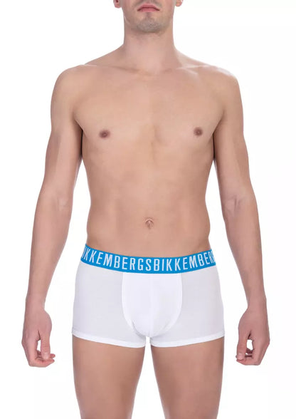 Calzoncillos bóxer de algodón blanco para hombre