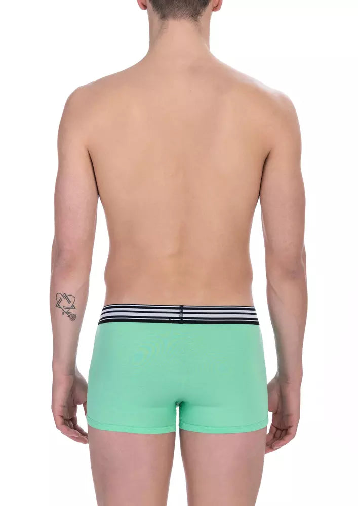 Pack de ropa interior masculina de algodón verde tipo baúl